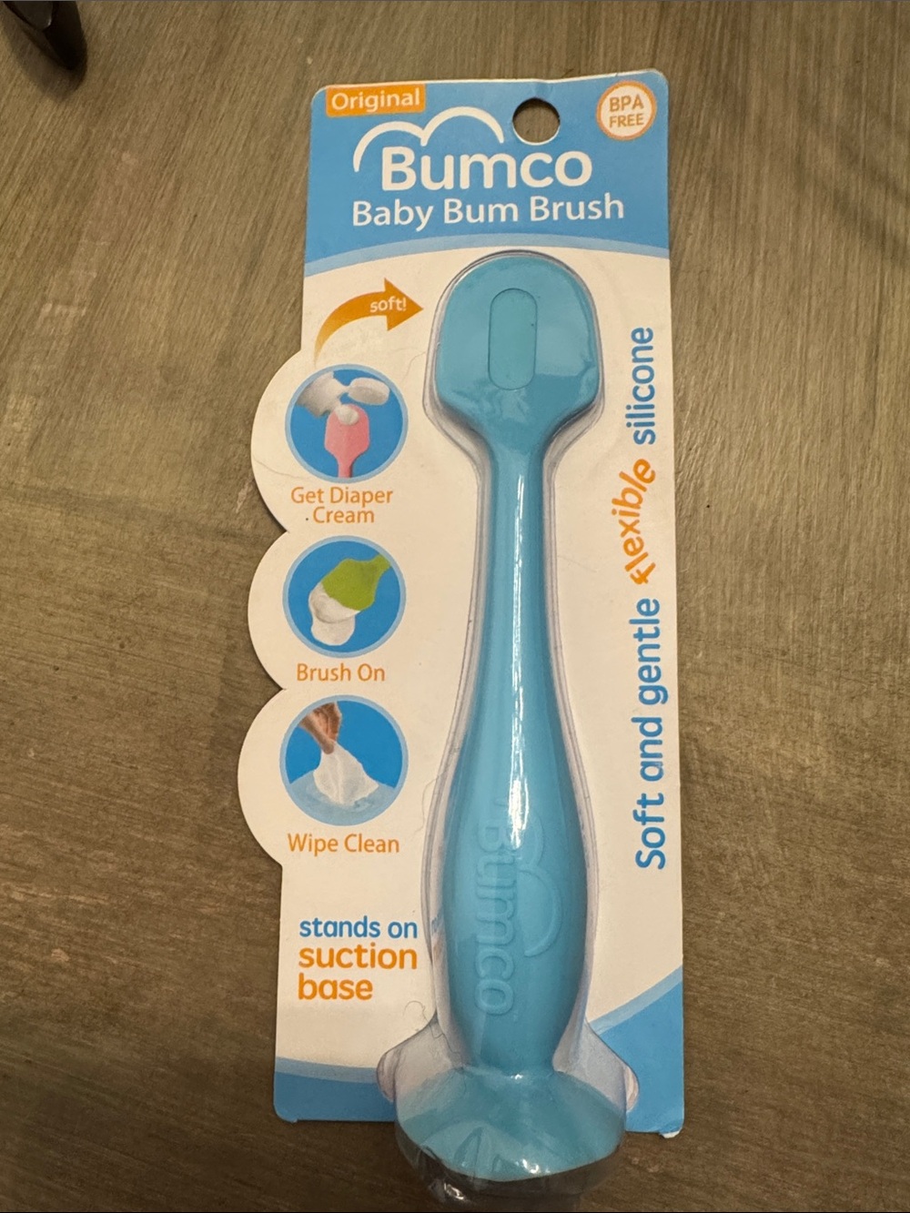 Bumco Baby Bum Brush - Light Blue Silicone
